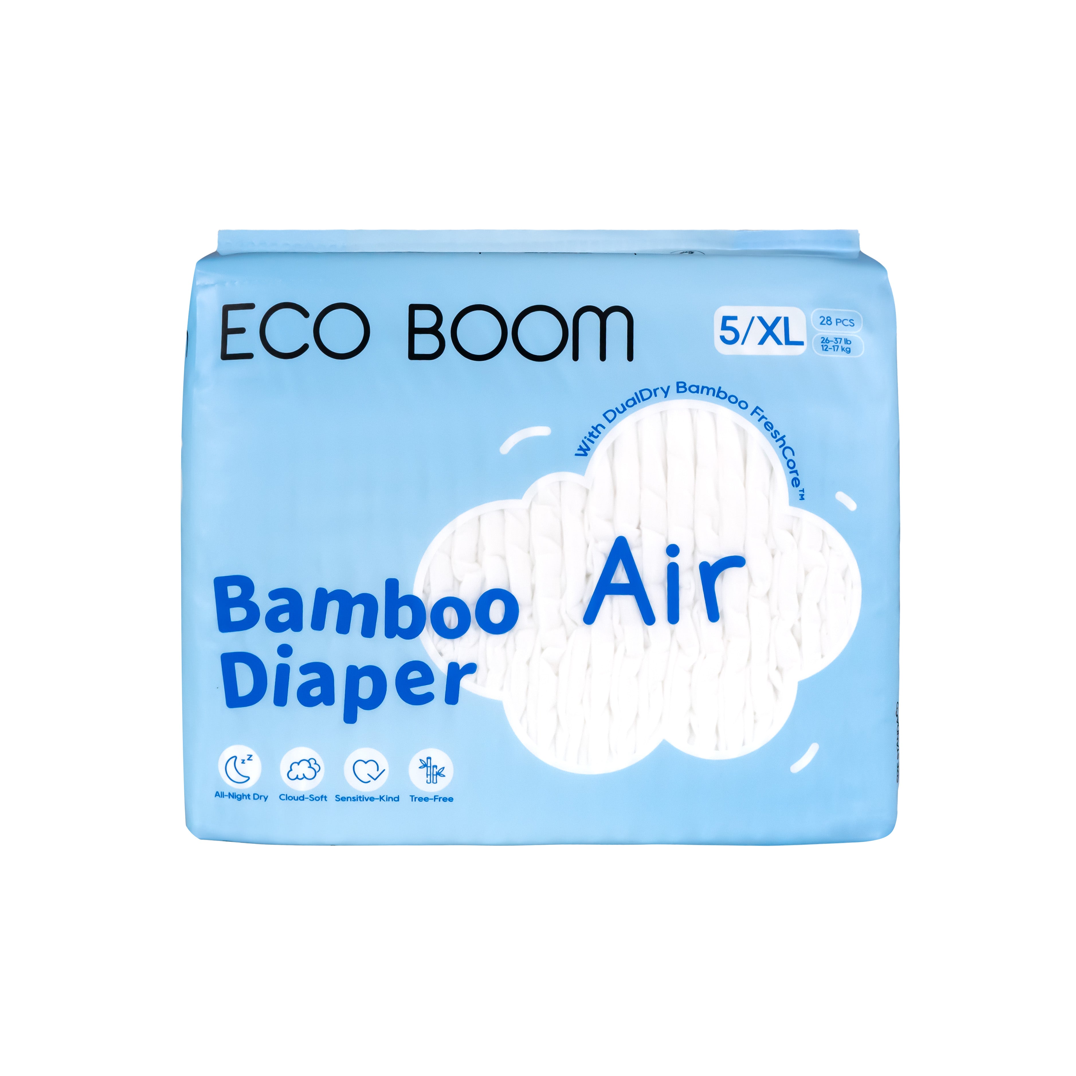 ECO BOOM® AIR pelene - veličina XL (12-17 kg) - 28 kom
