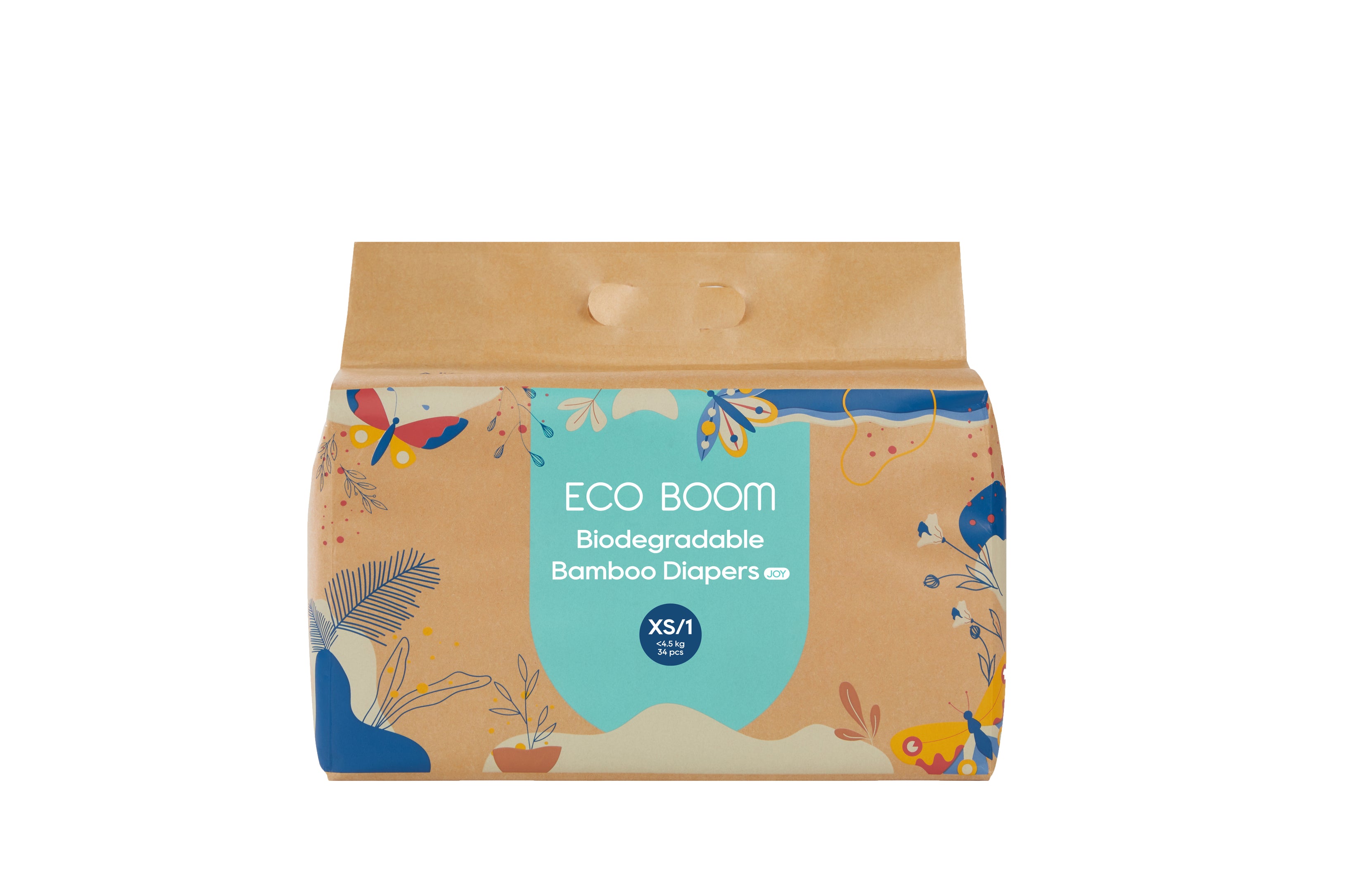 ECO BOOM® JOY pelene - veličina XS (ispod 4,5 kg) - 34 kom