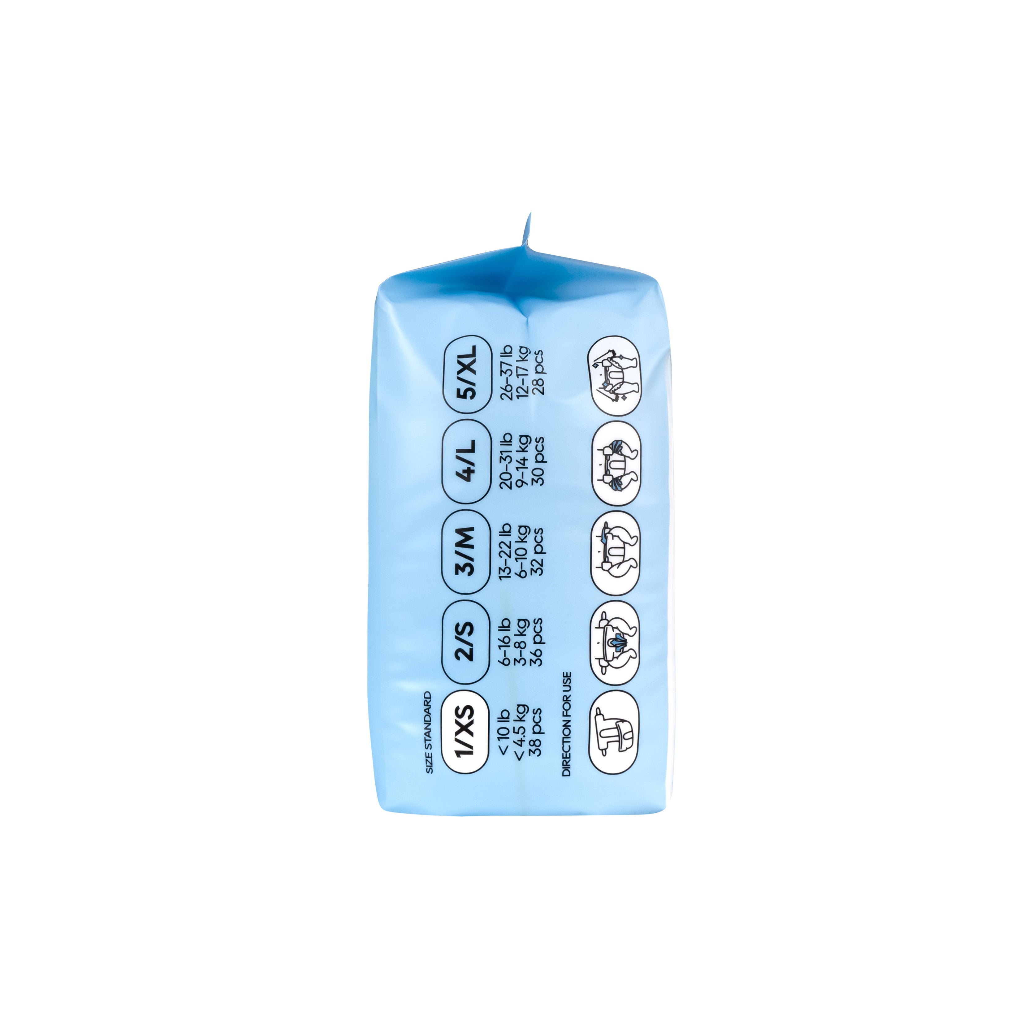 ECO BOOM® AIR pelene - veličina XS (ispod 4,5 kg) - 38 kom