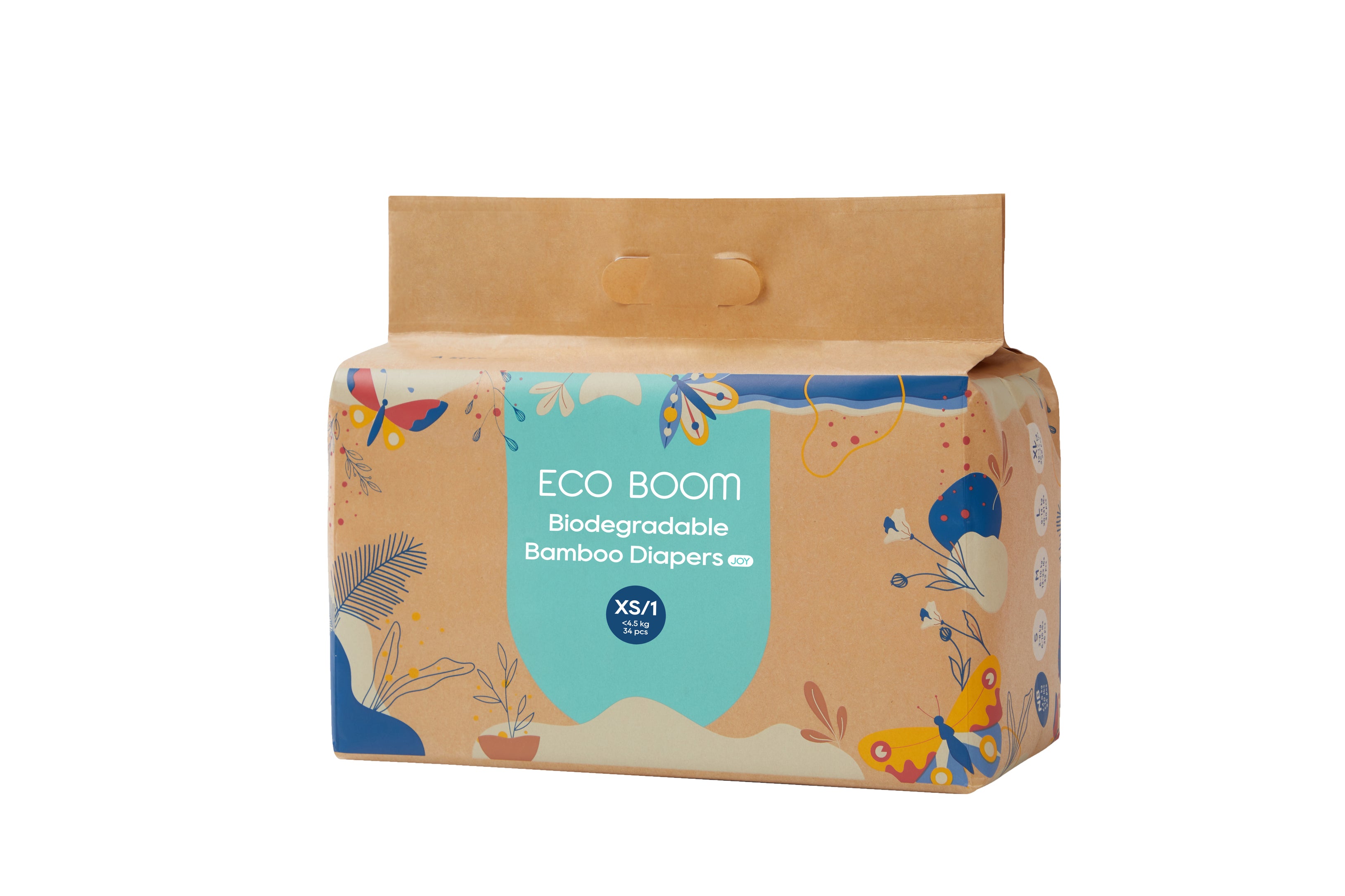 ECO BOOM® JOY pelene - veličina XS (ispod 4,5 kg) - 34 kom